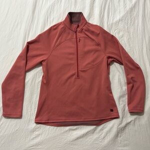 Woolrich Women XS 1/2 Zip Long Sleeve Shirt Lightweight Pink Activewear